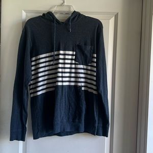 RVCA Navy Blue w/ White Stripes Hoodie